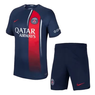 Men PSG Home Soccer Jersey Kit (Jersey+Shorts) 2023/24 - discountsoccer