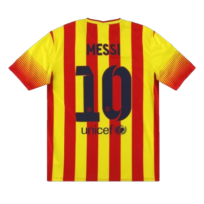 Men Barcelona MESSI #10 Retro Jerseys Away Soccer Jersey 2013/14 - discountsoccer