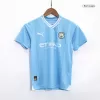 Kids Manchester City Home Soccer Jersey Kit (Jersey+Shorts) 2023/24 - discountsoccer