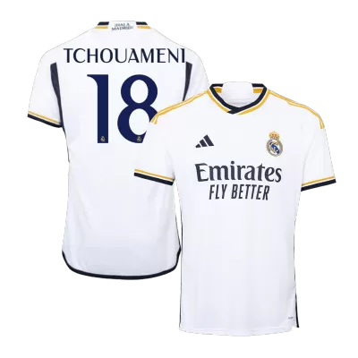 Men Real Madrid TCHOUAMENI #18 Home Soccer Jersey Shirt 2023/24 - discountsoccer