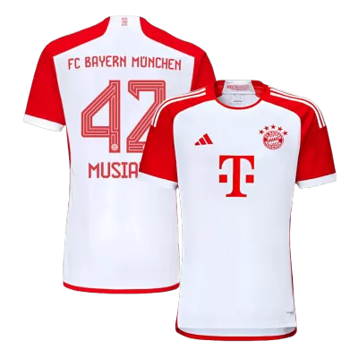 Men Bayern Munich MUSIALA #42 Home Soccer Jersey Shirt 2023/24 - discountsoccer