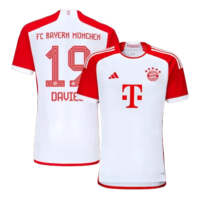 Men Bayern Munich DAVIES #19 Home Soccer Jersey Shirt 2023/24 - discountsoccer