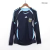 Men Argentina Retro Jerseys Away Long Sleeve Soccer Jersey 2006 - discountsoccer