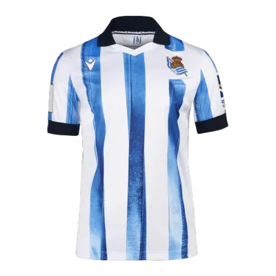 Men Real Sociedad Home Soccer Jersey Shirt 2023/24 - discountsoccer