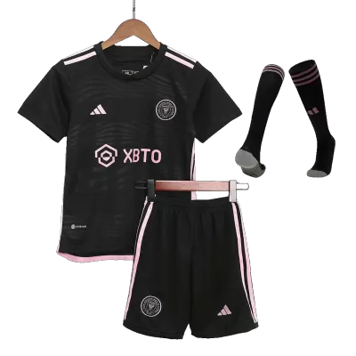 Kids Inter Miami CF Away Soccer Jersey Whole Kit (Jersey+Shorts+Socks) 2023/24 - discountsoccer