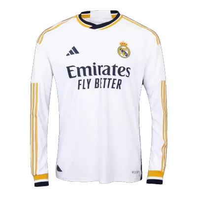 Men Real Madrid Home Long Sleeves Soccer Jersey Shirt 2023/24 - discountsoccer