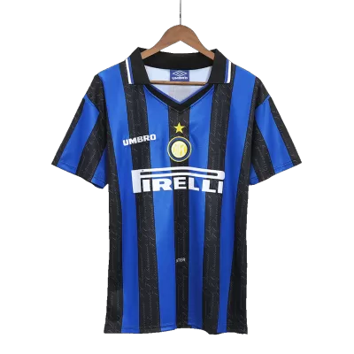 Men Inter Milan Retro Jerseys Home Soccer Jersey 1997/98 - discountsoccer