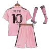 Kids Inter Miami CF MESSI #10 Home Soccer Jersey Whole Kit (Jersey+Shorts+Socks) 2023 - discountsoccer