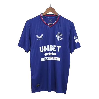 Men Glasgow Rangers Home Soccer Jersey Shirt 2023/24 - discountsoccer