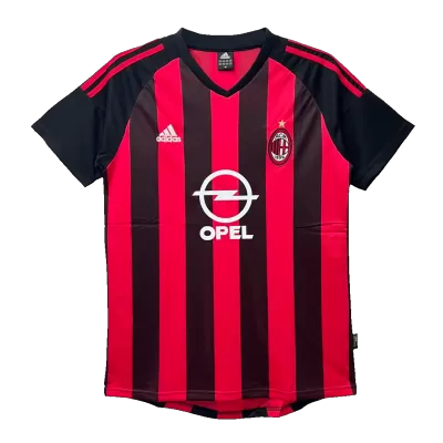 Men AC Milan Retro Jerseys Home Soccer Jersey 2002/03 - discountsoccer