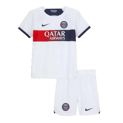 Kids PSG Away Soccer Jersey Kit (Jersey+Shorts) 2023/24 - discountsoccer