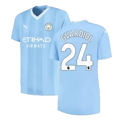 Men Manchester City GVARDIOL #24 Home Soccer Jersey Shirt 2023/24 - discountsoccer