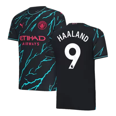 Men Manchester City HAALAND #9 Third Away Soccer Jersey Shirt 2023/24 - discountsoccer