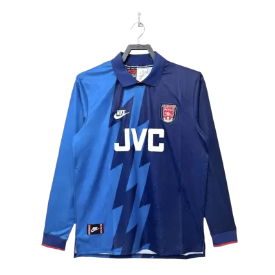 Men Arsenal Retro Jerseys Away Long Sleeve Soccer Jersey 1995/96 - discountsoccer