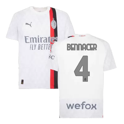 Men AC Milan BENNACER #4 Away Soccer Jersey Shirt 2023/24 - discountsoccer