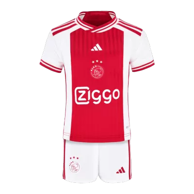 Kids Ajax Home Soccer Jersey Kit (Jersey+Shorts) 2023/24 - discountsoccer