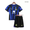 Kids Inter Milan Home Soccer Jersey Kit (Jersey+Shorts) 2023/24 - discountsoccer