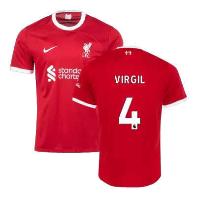 Men Liverpool VIRGIL #4 Home Soccer Jersey Shirt 2023/24 - discountsoccer