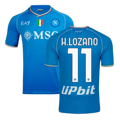 Men Napoli H.LOZANO #11 Home Player Version Jersey 2023/24 - discountsoccer