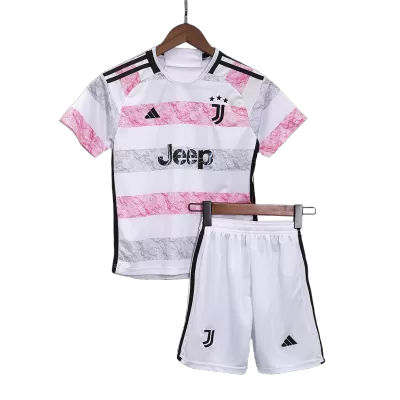 Kids Juventus Away Soccer Jersey Kit (Jersey+Shorts) 2023/24 - discountsoccer