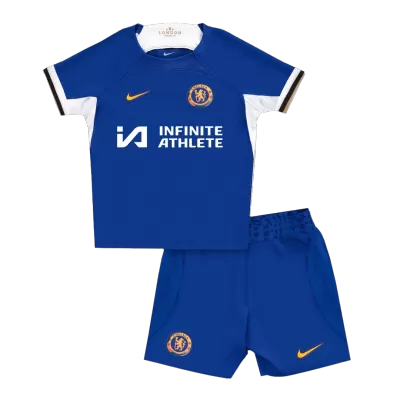 Kids Chelsea Home Soccer Jersey Kit (Jersey+Shorts) 2023/24 - discountsoccer