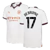 Men Manchester City DE BRUYNE #17 Away Soccer Jersey Shirt 2023/24 - discountsoccer