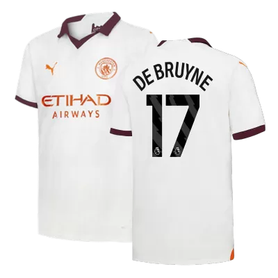 Men Manchester City DE BRUYNE #17 Away Soccer Jersey Shirt 2023/24 - discountsoccer