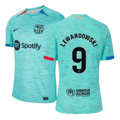 Men Barcelona LEWANDOWSKI #9 Third Away Soccer Jersey Shirt 2023/24 - discountsoccer