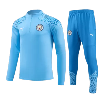 Kids Manchester City Zipper Training Jacket Kit(Jacket+Pants) 2023/24 - discountsoccer