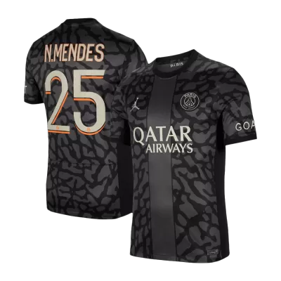 Men PSG N.MENDES #25 Third Away Soccer Jersey Shirt 2023/24 - discountsoccer