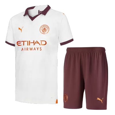 Men Manchester City Away Soccer Jersey Kit (Jersey+Shorts) 2023/24 - discountsoccer