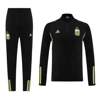 Men Argentina Zipper Tracksuit Sweat Shirt Kit (Top+Trousers) 2023/24 - discountsoccer