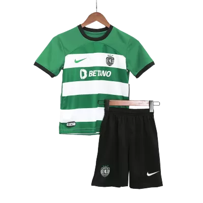 Kids Sporting CP Home Soccer Jersey Kit (Jersey+Shorts) 2023/24 - discountsoccer