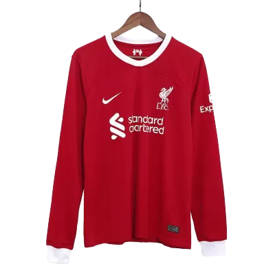 Men Liverpool Home Long Sleeves Soccer Jersey Shirt 2023/24 - discountsoccer