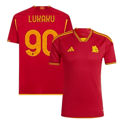 Men Roma LUKAKU #90 Home Soccer Jersey Shirt 2023/24 - discountsoccer