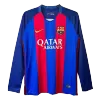 Men Barcelona Retro Jerseys Home Long Sleeve Soccer Jersey 2016/17 - discountsoccer