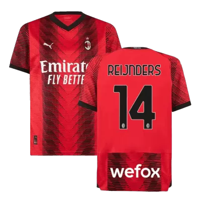 Men AC Milan REIJNDERS #14 Home Soccer Jersey Shirt 2023/24 - discountsoccer