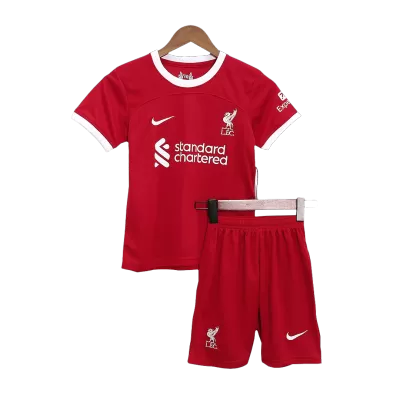 Kids Liverpool Home Soccer Jersey Kit (Jersey+Shorts) 2023/24 - discountsoccer