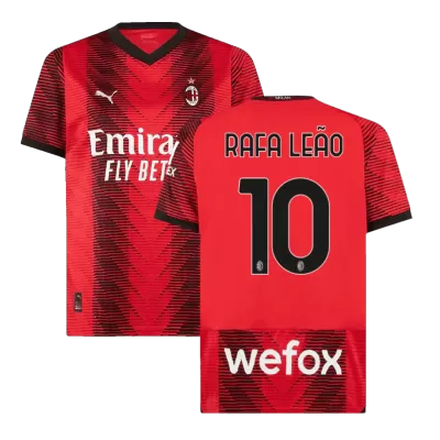 Men AC Milan RAFA LEÃO #10 Home Soccer Jersey Shirt 2023/24 - discountsoccer