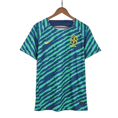 Men Brazil Pre-Match Training Soccer Jersey Shirt 2022 - discountsoccer