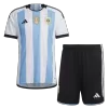 Kids Argentina Home Soccer Jersey Kit (Jersey+Shorts) 2022 - discountsoccer