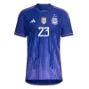 Men Argentina E. MARTINEZ #23 Three Stars Away Player Version Jersey World Cup 2022 - discountsoccer