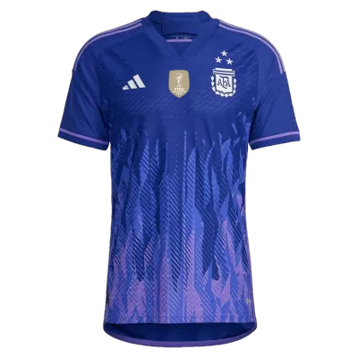 Men Argentina Away Player Version Jersey World Cup 2022 - Champion - discountsoccer