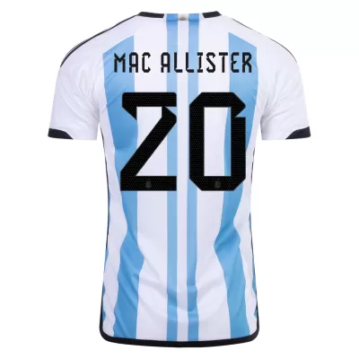 Men Argentina MAC ALLISTER #20 Home Soccer Jersey Shirt 2022 - discountsoccer