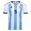 Men Argentina PAREDES #5 Home Soccer Jersey Shirt 2022 - discountsoccer