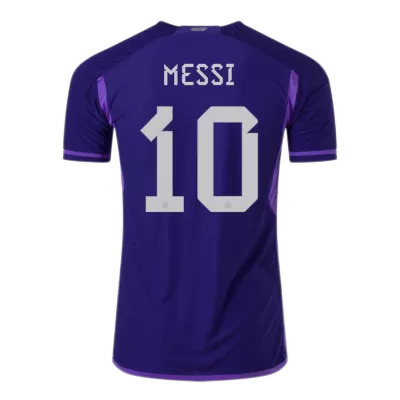 Men Argentina Messi #10 Away Player Version Jersey World Cup 2022 - Champion - discountsoccer