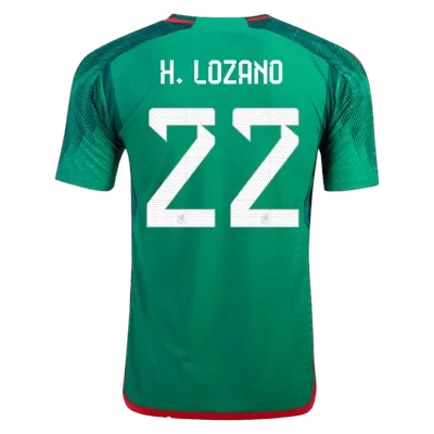 Men Mexico H.LOZANO #22 Home Player Version Jersey 2022 - discountsoccer