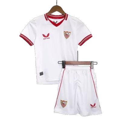 Kids Sevilla Home Soccer Jersey Kit (Jersey+Shorts) 2023/24 - discountsoccer