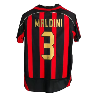 Men AC Milan MALDINI #3 Retro Jerseys Home Soccer Jersey 2006/07 - discountsoccer