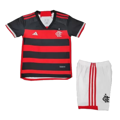 Kids CR Flamengo Home Soccer Jersey Kit (Jersey+Shorts) 2024/25 - discountsoccer